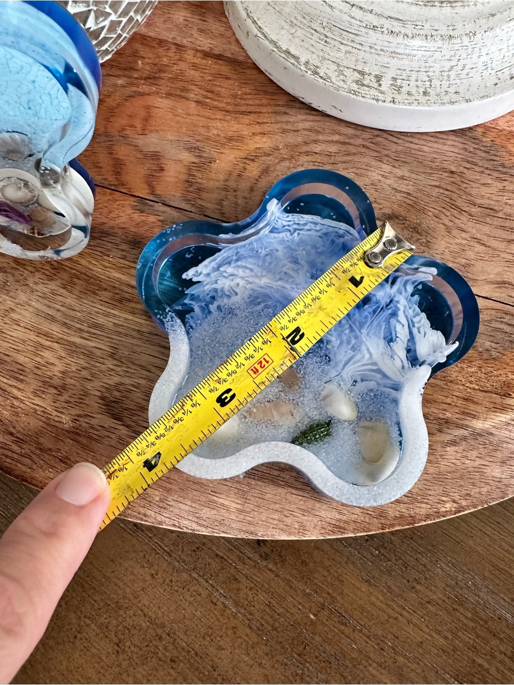 Blue beach themed Resin Trinket Dishes (Set of 2) - Picture 6 of 6
